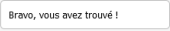 Message de réussite