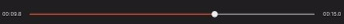 Timeline avec curseur de position dans le temps